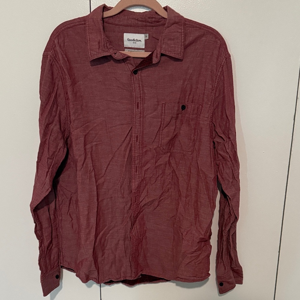 Goodfellow & Co Maroon Casual Shirt
